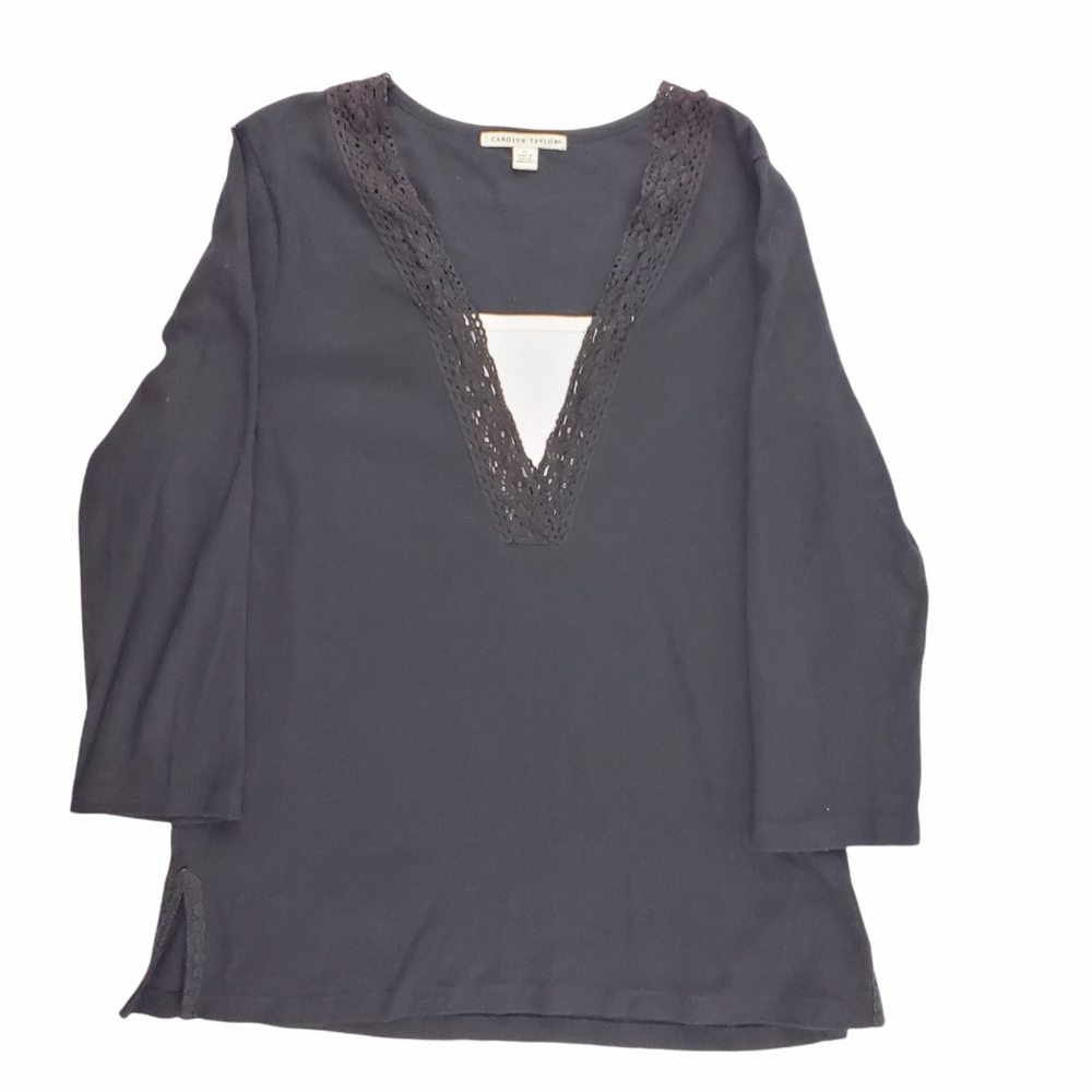Carolyn Taylor vintage vneck w/insert tee XL